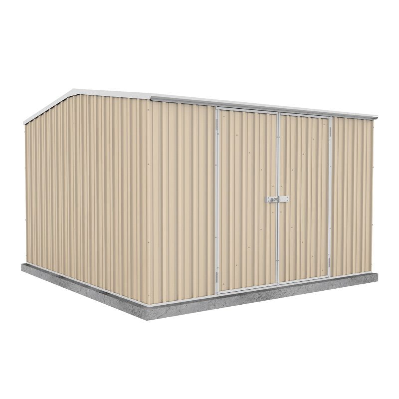 Premier 10' x 10' Classic Cream Metal Storage Shed