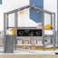 Lit mezzanine simple avec lumières, tableau noir et glissières Crone Kids-234740745
