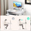 Table de bureau pour ordinateur portable avec tablettes de rangement Oveson 29,5 pouces, blanc-1026836607