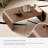 41.3" Modern Wood Brown Coffee Table, Solid Wood Living Room Table