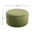 Velours olive rond - 16,7 pouces de hauteur, 29,69 de largeur, fonctionne comme repose-pieds ou table d'appoint, repose-pieds de table confort et style luxueux, look sophistiqué moderne