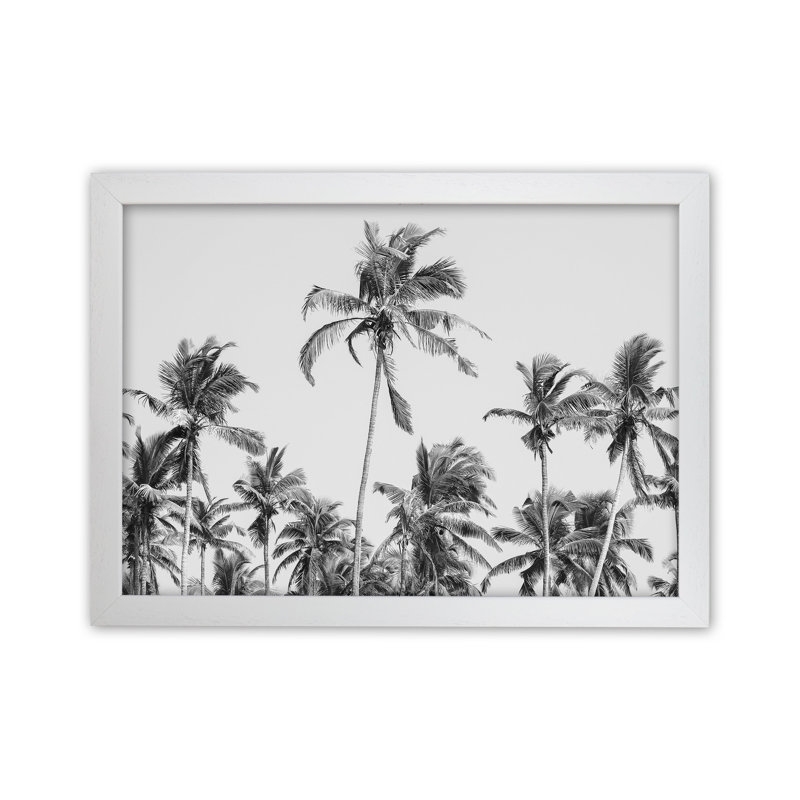 Palm Trees On The Beach II by Victoria Frost - Print, White Framed, 46cm H x 63cm W x 3cm D