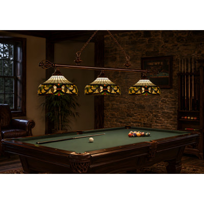 Luminaire suspendu pour table de billard 3 lumières Bowdon