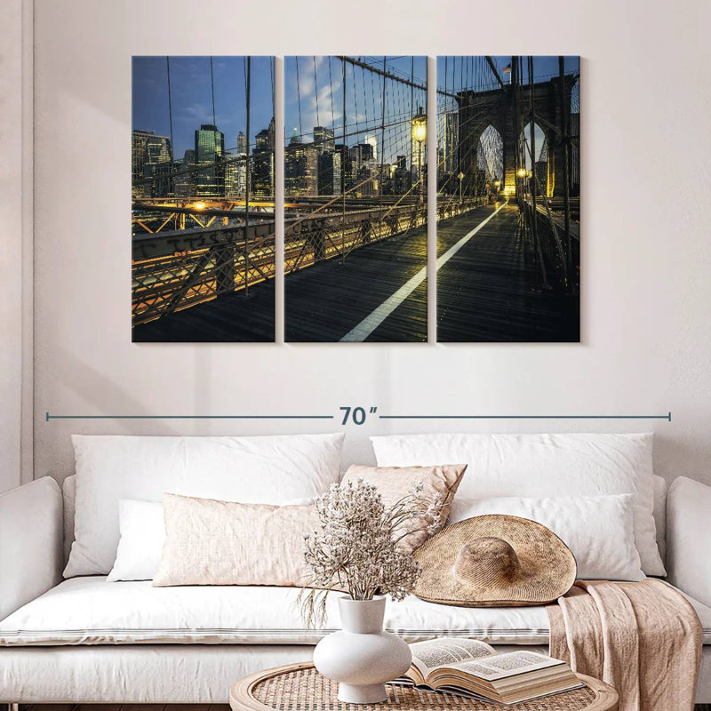 Brooklyn Bridge Lighting, 32" H x 50" W