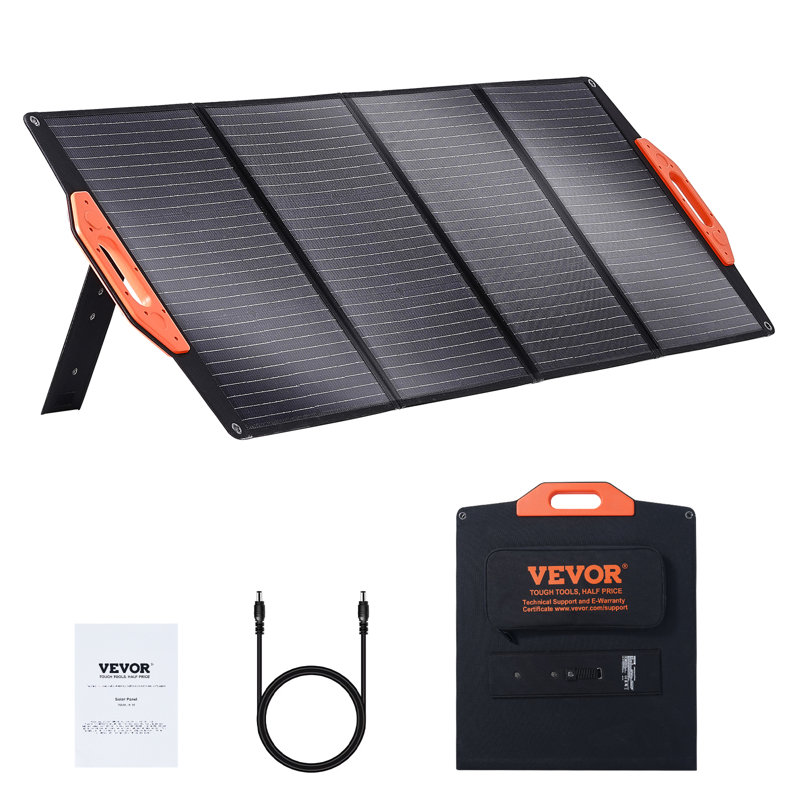 Ensemble de chargeur solaire pliable en ETFE 120W pour panneau solaire monocellulaire VEVOR