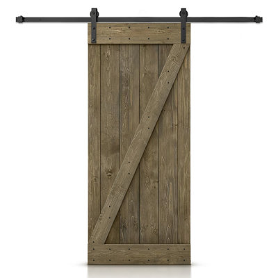 Calhome 36 in. W x 84 in. H Barn Door with Barn Door Hardware