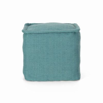 Versatile Teal Square Pouf Ottoman and Floor Cushion, Perfect for Decor and Comfort in Any Room by Ebern Designs