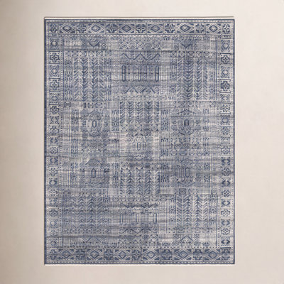 Indrakumar Dark Blue Hand-Knotted Rug