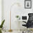 71" Arched Floor Lamp For Living Room Lighting, Modern Arched Lamp With Foot Switch