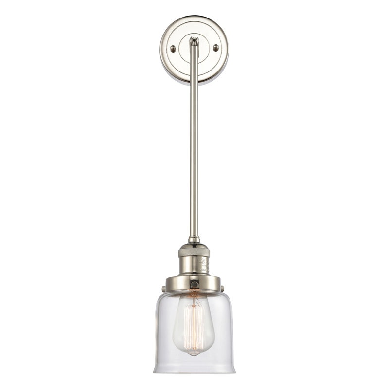 Dominica 1 - Light Single Pendant, Clear, Polished Nickel, 10" H x 5" W x 5" D