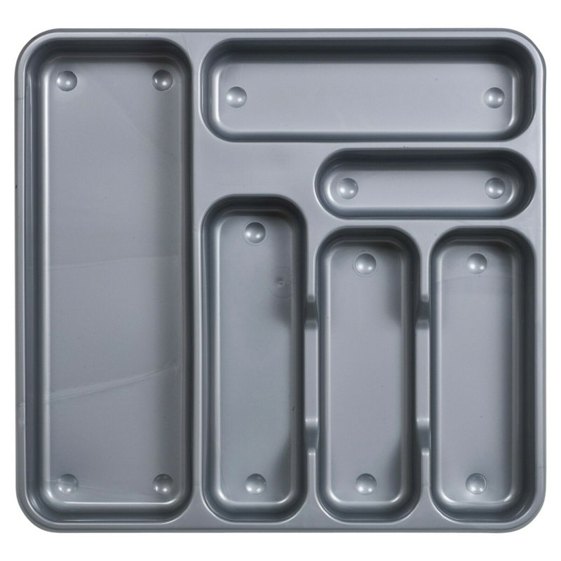 Plastic Flatware Caddy, Silver
