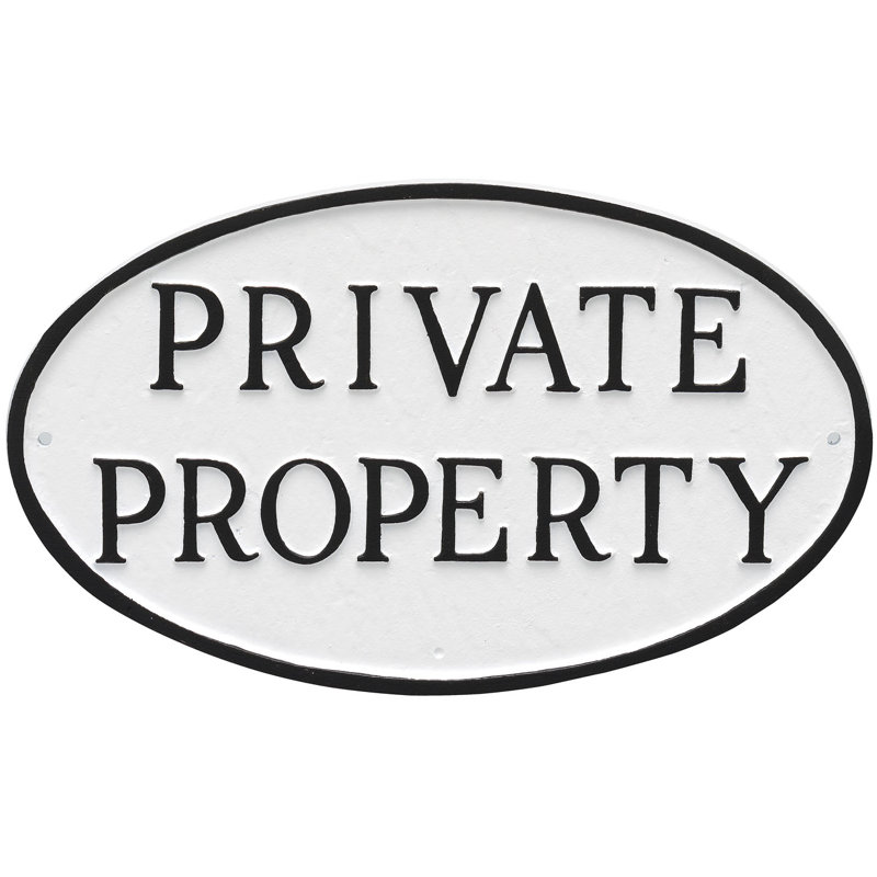 Weather Resistant Metal Garden Plaque, White/Black