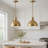 Clendon 1-Light Dimmable Metal Dome Pendant-74008650-74008651-74008654