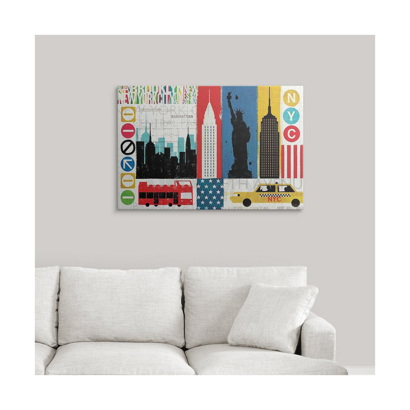 «New York City Experience» par Francyne, impression, H 24 po x l 36 po x P 1,5 po, Toile