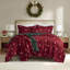 Mini ensemble de couvre-lit réversible 3 pièces en jacquard rouge d'hiver-115331804