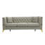 Canapé moderne en velours capitonné avec pieds en métal doré, 82,67 /-1528809640