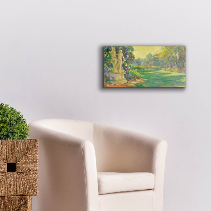  Art mural en toile «Lake région» par Allayn Stevens, 24 po x 12 po