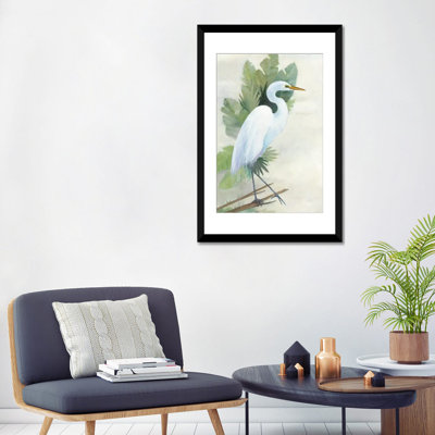 «Debout Egret I», reproduction d'art sur toile