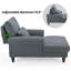 Chaise longue rembourrée avec dossier réglable-2099800756