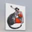 Lady and Leopard Print on Wrapped Canvas-15157790