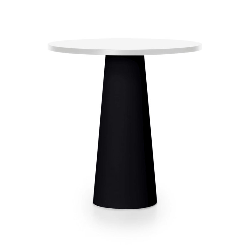 Container Round Dining Table, White, Black