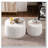 White Round Storage Table Set