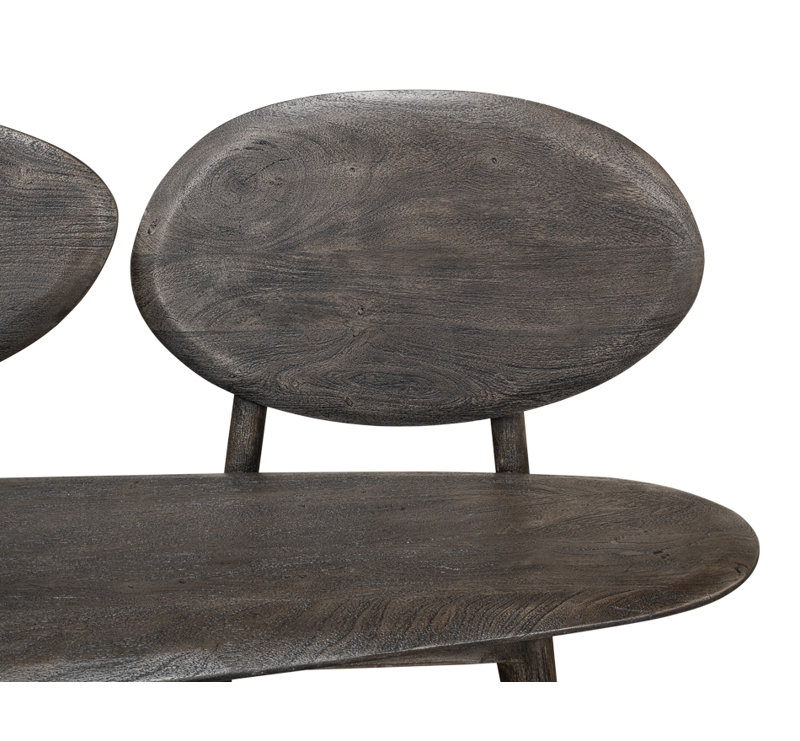 Melva Solid Wood Dining Bench, Gray