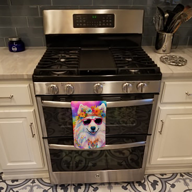 Serviette de cuisine Samoyed Hippie Dawg