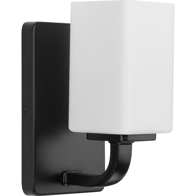 Éclairage de salle de bain 1 lumière à intensité variable, Noir mat