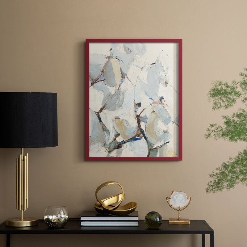 Reproduction encadrée Gallery, vent et poirier - bois massif, H 15 po x l 12 po, Rouge