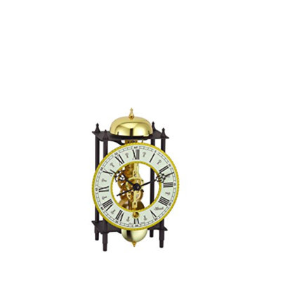 Roman Numeral Wood Mechanical Tabletop Clock