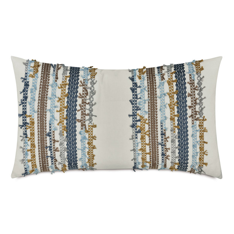 Daleyza Striped Linen Pillow Sham, 20" H x 27" W
