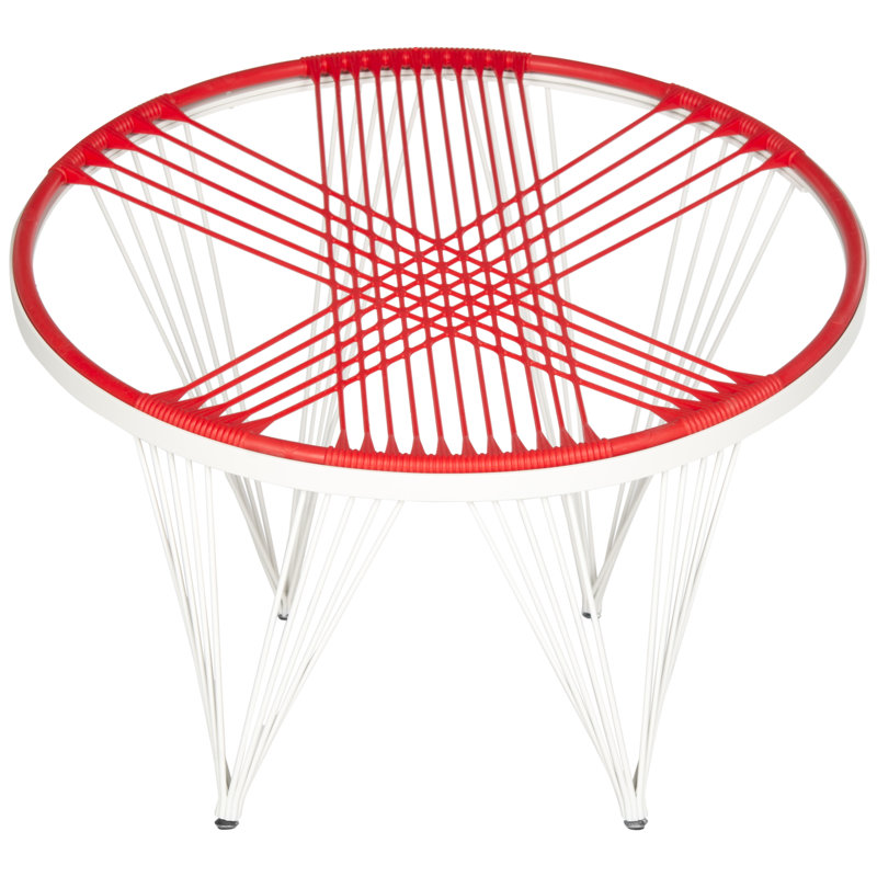 Outdoor Stevie Papasan Chair, Red/White