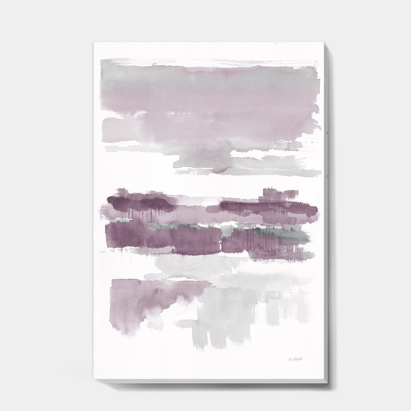 Mauve améthyste, zones humides - reproduction d'art sur toile tendue, H 32 po x l 16 po x P 1 po