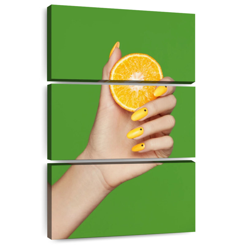 Clous d'inspiration orange, H 50 po x l 32 po