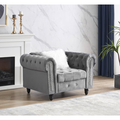 Highams Velvet Chair And A Half