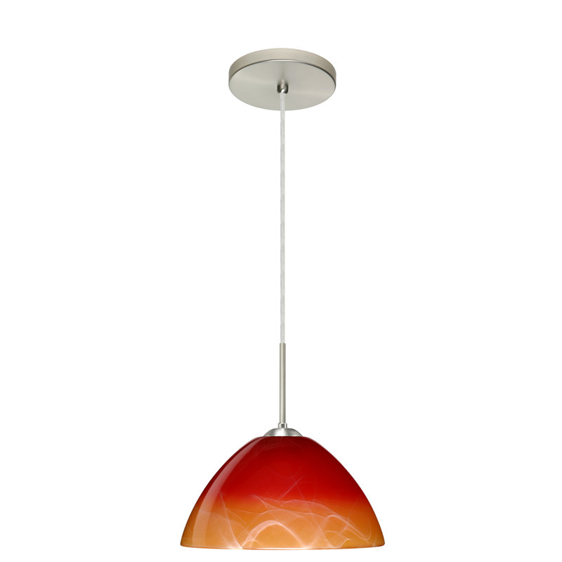 Tessa 1 - Light Single Pendant, Satin Nickel, Solare