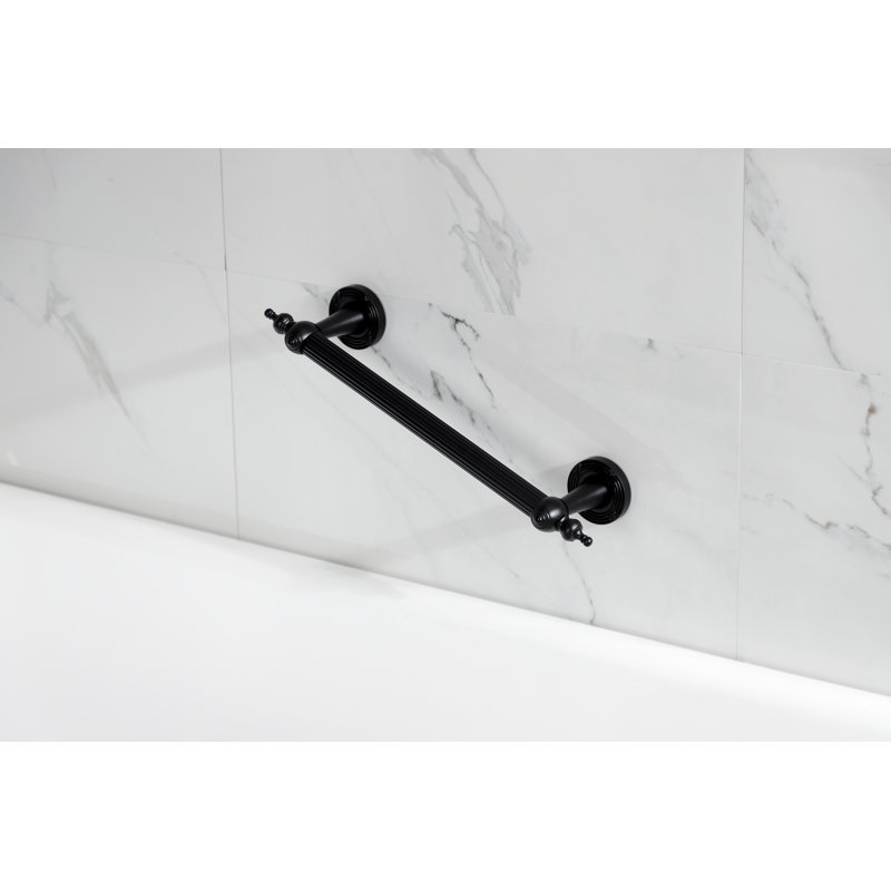 Kingston Brass Templeton 1-Inch O.D Grab Bar, 16" W, Matte Black