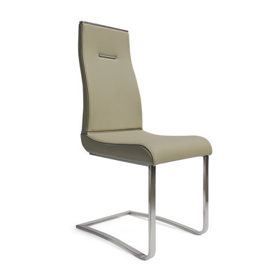 16.5'' H Faux Leather Upholstered Cantilever Chair