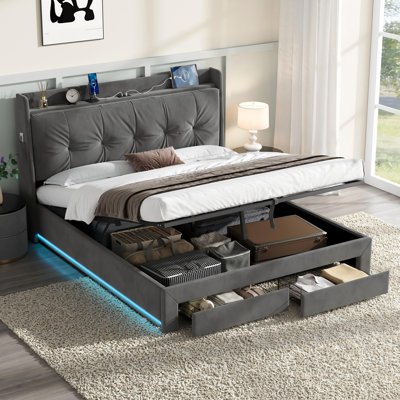Upholstered Ottoman Storage Bed