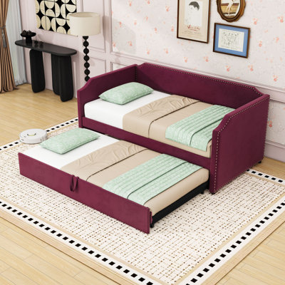 Twin Upholstered Daybed with Twin Trundle