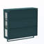 Armoire murale à 3 portes avec rangement ouvert et porte en verre et porte-serviettes