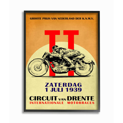 «European Racing Circuit», affiche «Moto Sport Vintage» par Ziwei Li, impression