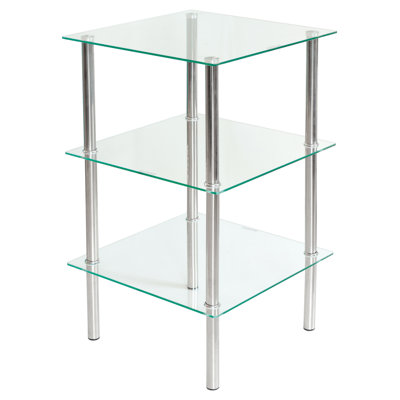 Glass Top End Table
