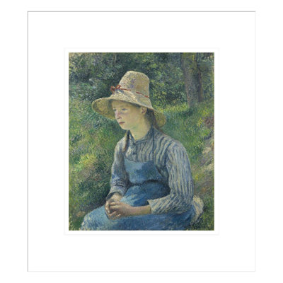Paysanne avec un chapeau de paille par Camille Pissarro