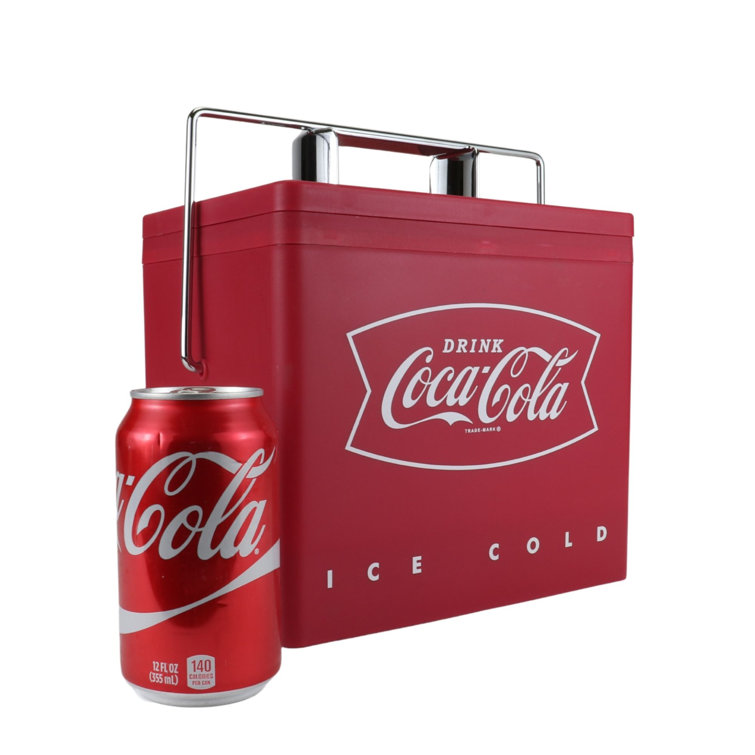 Coca-Cola Retro Ice Chest Style 6 Can Cooler 12V DC/110V AC, Red