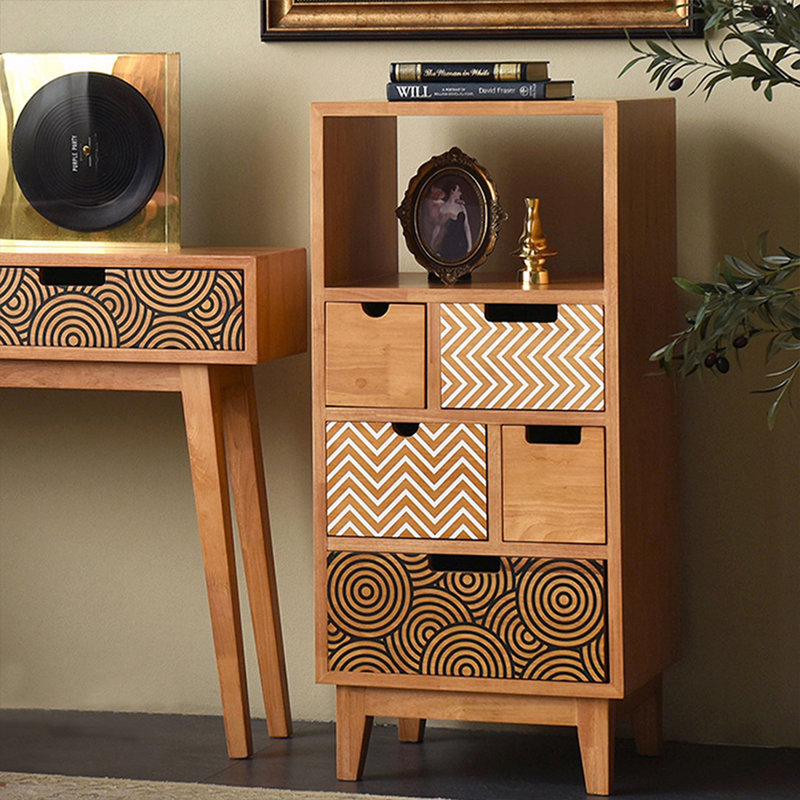 Commode d'appoint en bois massif Bertrando