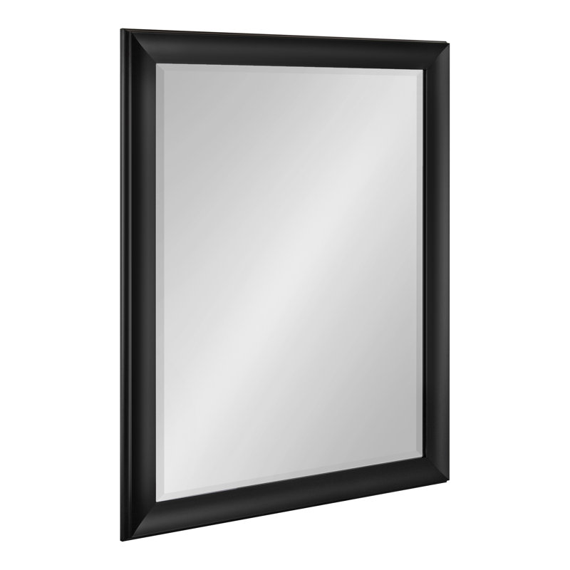Miroir de salle de bain traditionnel, Noir, noir, noir, noir, 31,75 po x 25,75 po