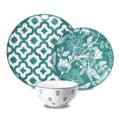 Dobie Handmade Ceramic Stoneware Dinnerware Set 4 Piece - Service for 4