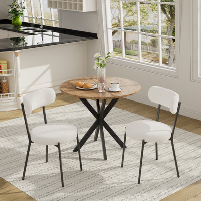 Ensemble de 2 chaises de salle à manger en velours de style moderne avec chaises en métal noires et chaises d'appoint élégantes pour la salle à manger, la cuisine, le salon, la chambre à coucher et le meuble-lavabo
